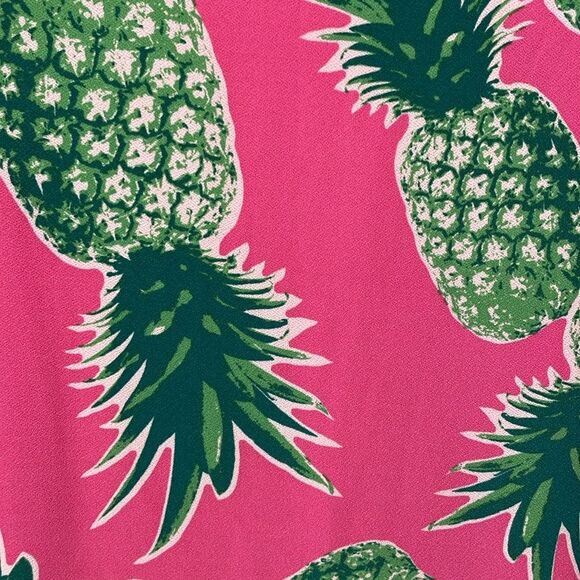 C. Wonder- Pineapple Print All Over Hot Pink & Green Mini Loose Fit Dress Size M - Picture 6 of 10
